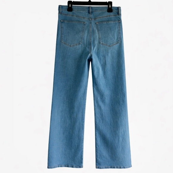 NWT Vintage America Women’s Jeans size 12 Light Wash High-Rise Wide Leg - Picture 2 of 7